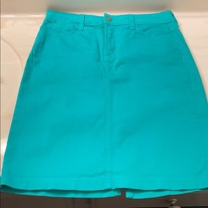NWT NYDJ Brushed Cotton Teal Pencil skirt